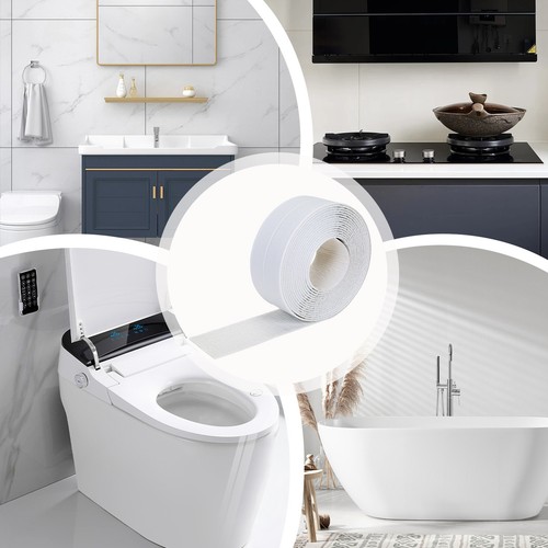 Rubber Self Adhesive Caulk Sealing Strip Tape For Kitchen Wall Sink Toilet - Picture 12 of 14