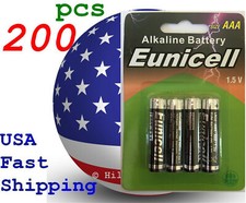 200 pcs Size AAA TT LR3 LR03 0 Hg Heavy Duty Card 1.5V Alkaline Battery