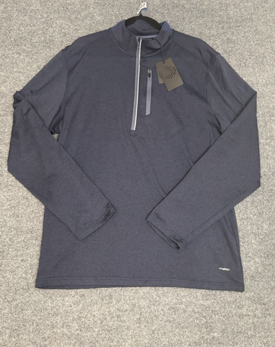 Motion Beacon Light Grey 1/4 Zip Top Men's L Pullover NEW with tags