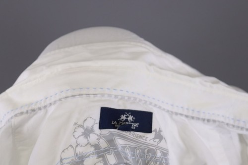 La Martina Buenos Aires White Hawaiian Long Sleeve Button Shirt Size XXL - Picture 17 of 17