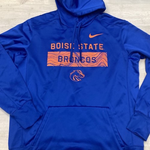 Nike Boise State Broncos Blue Sweater Size Large Hoodie Sweatshirt Football - Picture 2 of 5