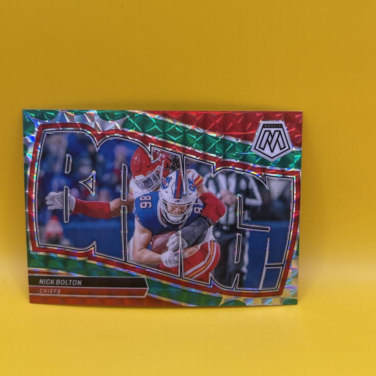 Image Nick Bolton image beautiful image beautiful - 2024 Mosaic Football GREEN MOSAIC BANG Nick Bolton 🔥🔥🔥🔥 | eBay