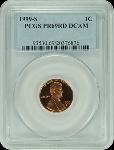 1999-S-PCGS-PR69RD-DCAM-Lincoln-Cent