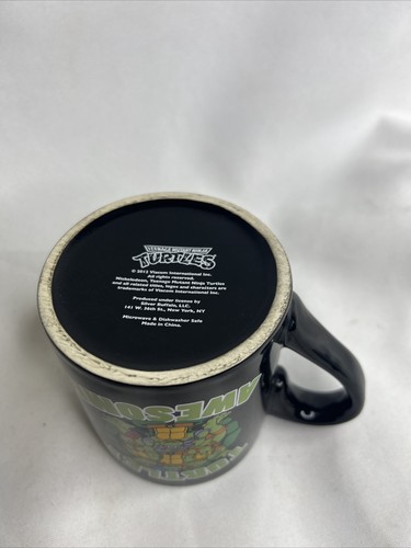 Taza Tortugas Ninja Adolescentes Mutantes TURTLEY IMPRESIONANTE Taza de Café Negra Viacom 2012 - Imagen 3 de 5