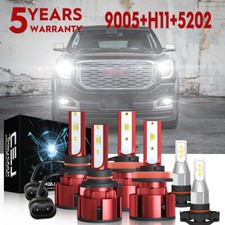 For GMC Yukon Denali Sport Utility 2015-2020 Z4B LED Headlight  Fog Light Bulbs