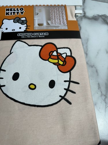 Hello Kitty Halloween Orange Zuckermais Duschvorhang - Bild 1 von 7