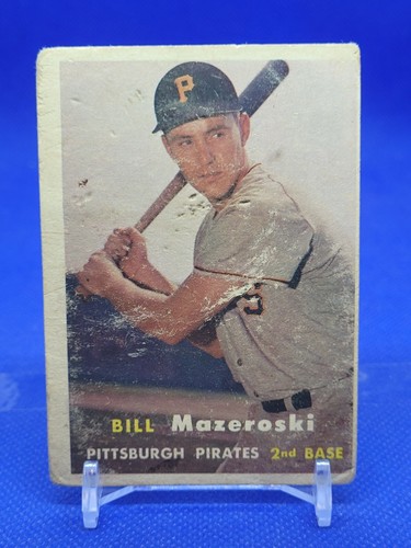 1957 Topps Bill Mazeroski #24 Rookie RC HOF. Poor. Low Grade. Filler - Picture 1 of 2