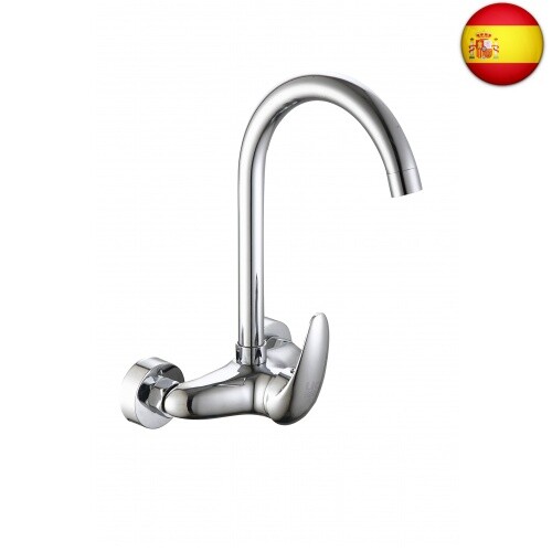 DP GRIFERIA - Petunia - Grifo de cocina, grifo monomando de pared con caño