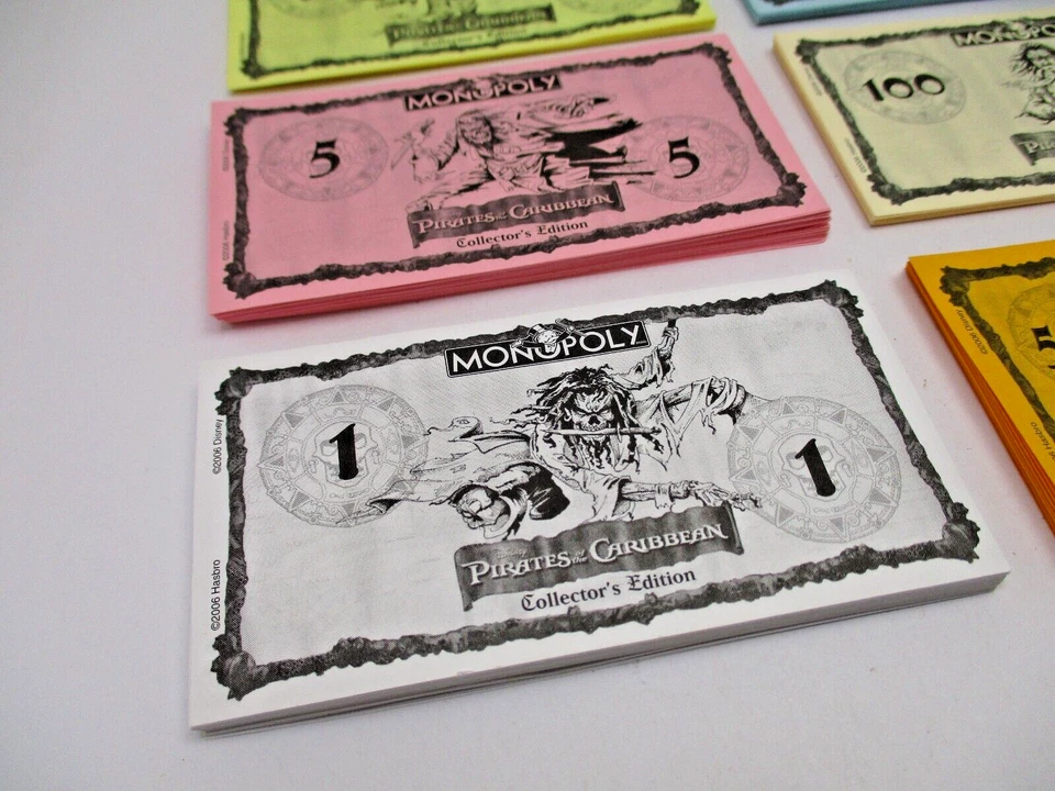 Monopoly Piratas del Caribe Edición Coleccionista Repuesto Dinero Jugar Foto 4 de 4