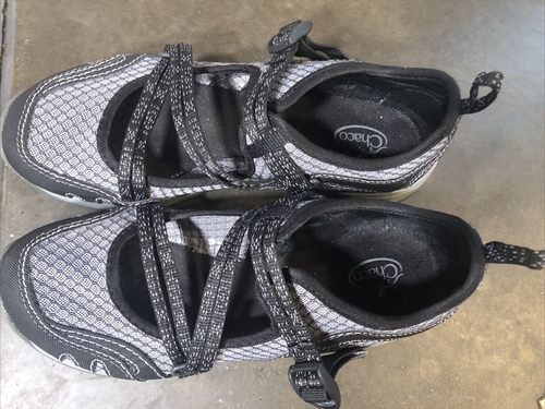 Damen Chaco Wasser/Wander Sandalen Gr. 7, grau/schwarz - Bild 12 von 18