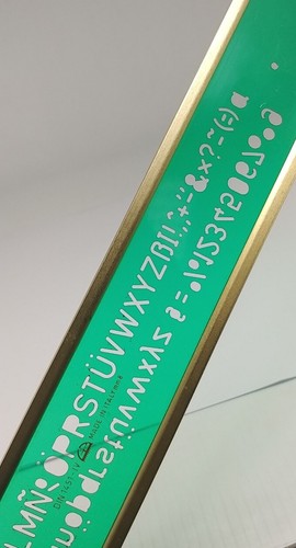 Lettering Guide Drawing Template Stencil DIN 1451-IV 8mm Made in Italy - Picture 3 of 6
