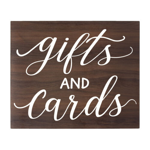 JennyGems Gifts and Cards Sign, Wedding Signs, Bridal Shower Party Decor (Brown) - Picture 9 of 10