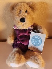 Salopette velours rose Claire Boyds Bears peluche jouet vintage