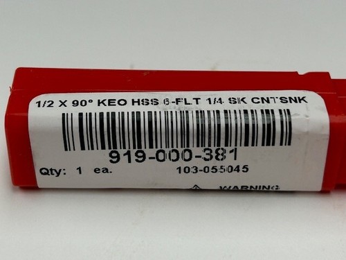 1/2 90 grados 6 flauta hss avellanador negro keo 55045 ee. uu. - Imagen 7 de 7