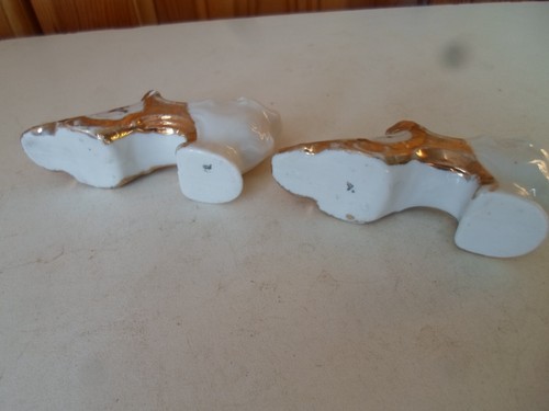Collectors Early 20th Century Pair Of Fine Bone China Miniature Shoes/Slippers - Picture 4 of 8