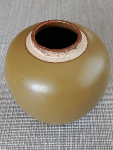 清雍正单色釉瓷器 茶叶末釉鳝鱼黄罐 Antique Chinese Yongzheng Yellow Tea Dust Glazed Porcelain Jar - Picture 13 of 24
