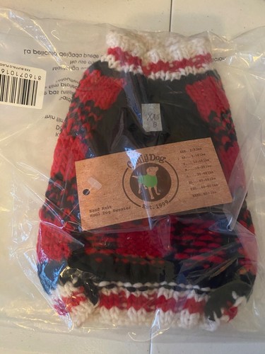 Chilly Dog Buffalo Plaid Pet Sweater - Size XXS - Picture 3 of 4