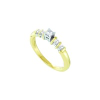 10k Yellow Gold 0.25ctw Shiny Bar Set Diamond Single Princess Bridal Ring on sale 10k Yellow Gold 0.25ctw Shiny Bar Set Diamond Single Princess Bridal Ring on sale
