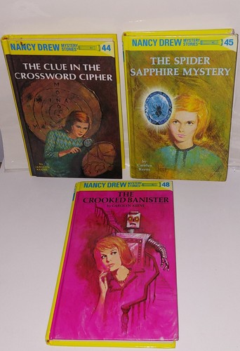 Nancy Drew By Carolyn Keene Lot of 3 Vintage Hardcover Mystery Story Books - Picture 17 of 17