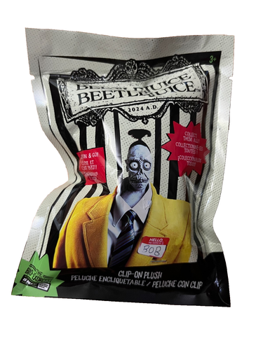 2024 Beetlejuice Clip-On Plush Mystery Blind Pack Kids Toy Sealed NEW - Picture 1 of 2