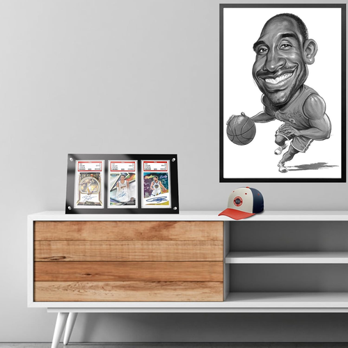 Black PSA Card Display Table Top Frame Stand - 3 Card Holder for PSA Graded Card - Picture 4 of 12