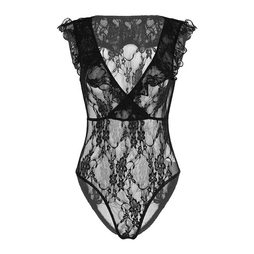 Damen Dessous Babydoll Body High Cut Trikot durchsichtig Overall Tangas - Bild 20 von 30