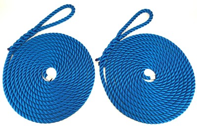 Boat Mooring Line Rope 3 Strand 14mm x12 Meters Dock Line Eye Splice one end