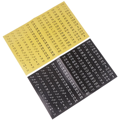 180 Pcs/set Master Socket Quick & Easy Reminder Label Stickers Chrome Decal T-yp