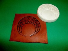Celtic Crescent Large Leather Emboss Plate 3 3/4" Diameter
