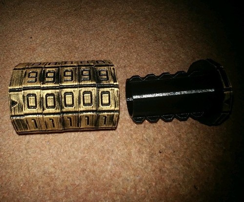 Mini Rompecabezas Cryptex DaVinci Réplica Impresión 3D Plástico 5, 6 o 7 Número Negro Oro - Imagen 9 de 11