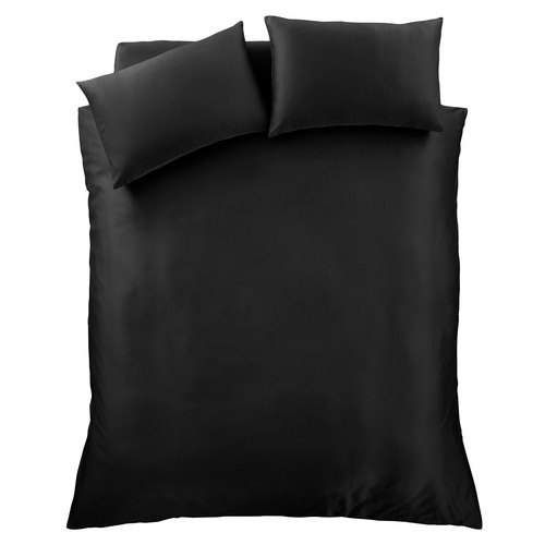 Catherine Lansfield Silky Soft Satin Bed Set Or Fitted Sheet Collection Black - Picture 33 of 52