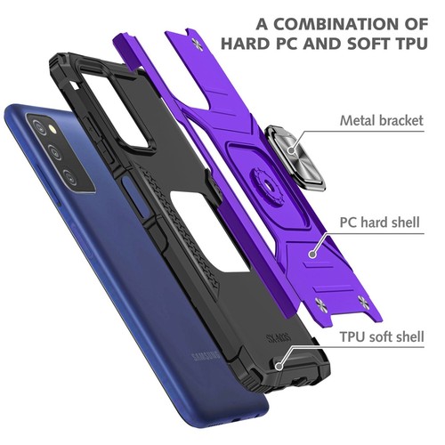 For Samsung Galaxy A03S Case Phone Cover Shockproof + Tempered Glass Protector - Picture 88 of 89