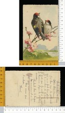 V0094] CATHERINE KLEIN - UCCELLI CARDELLINI SU RAMO FIORITO