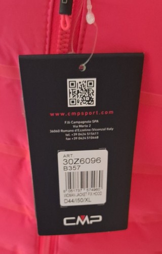 CMP Feel Warm Flock Ladies Pink Hooded Puffer Jacket Size XL BNWT Rrp £89 - Picture 3 of 7