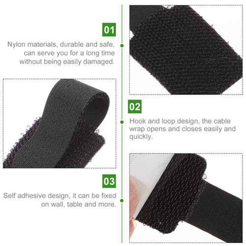 3 PCS Self-adhesive Wire Manager Cable Organizers Data Organizing Straps - Afbeelding 12 van 12