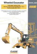 Equipment Brochure - Case Poclain - 888 - Wheel Excavator - c1995 (E5725)