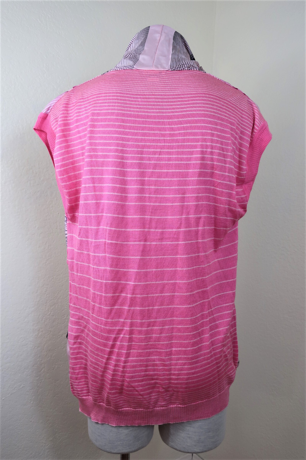 HERMES Silk Cotton Pink En Fil Blazer Wrap Bolero Shrug Top Blouse Small 40 4 6 image 10