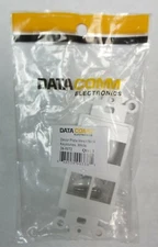 Datacomm Electronics Decor Plate Insert For 4-Port Keystones 20-5172. White. NEW