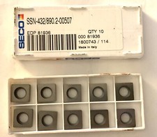 SECO Carbide Inserts - SSN-432/890.2-00507 - Qty. 10 - NEW