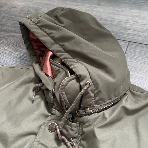 Vintage Weather Proof Mens Medium Green Full Zip Jacket Parka Pockets Hooded - Picture 6 of 11