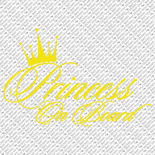 PRINZESSIN AN BORD BABY KRONE HERZ MÄDCHEN KINDER FENSTER VINYL AUFKLEBER (PC-02) - Bild 14 von 14