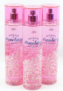 3 bath body works bourbon strawberry vanilla fragrance body mist strawberry and vanilla bath and body works
