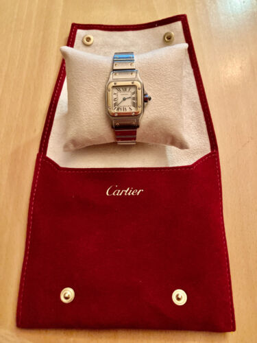 CARTIER SANTOS GALBÉE - Stahl/Gold - Damenuhr - mit Saphir-Cabouchon - Bild 8 von 14