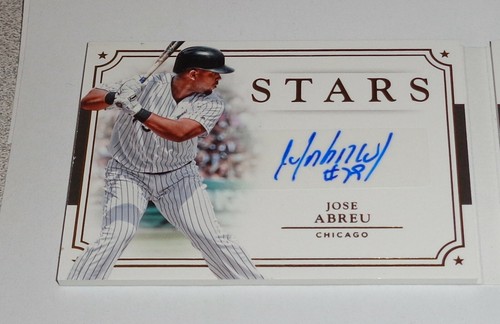 Parche 20/25 folleto Jose Abreu 2017 National Treasures Stars - Imagen 2 de 8