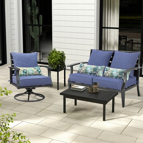 Aoodor 22''x24'' Set di cuscini per sedie profonde da esterno patio mobili sala da pranzo con 2 cuscini - Foto 93 di 98