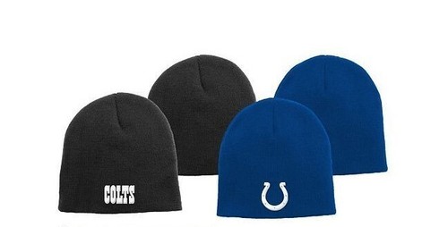 NWT $35 FOOTBALL INDIANAPOLIS COLTS NFL REVERSIBLE Hat Gloves Set YOUTH ONE SIZE - Picture 2 of 3