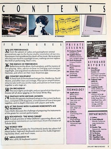 1988 Keyboard Magazine w-Soundpage Disc NO LABEL MIKE OLDFIELD KURZWEIL Brochure - Picture 3 of 5