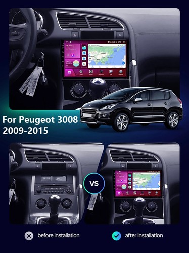 Autoradio pour Peugeot 3008 2009-2015 Android GPS vente en gros Auto Lecteur Multimédia Écran