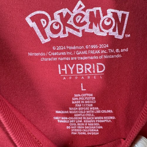 Pokemon Pikachu NEW T-Shirt Red Large Boy/Kids Gotta Catch 'Em All Short Sleeve - Picture 3 of 6