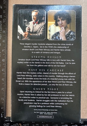 Dorothy L. Sayers Mysteries Boxed Set (VHS 4-Tape Set) (BBC Video, 2002) - Picture 2 of 9